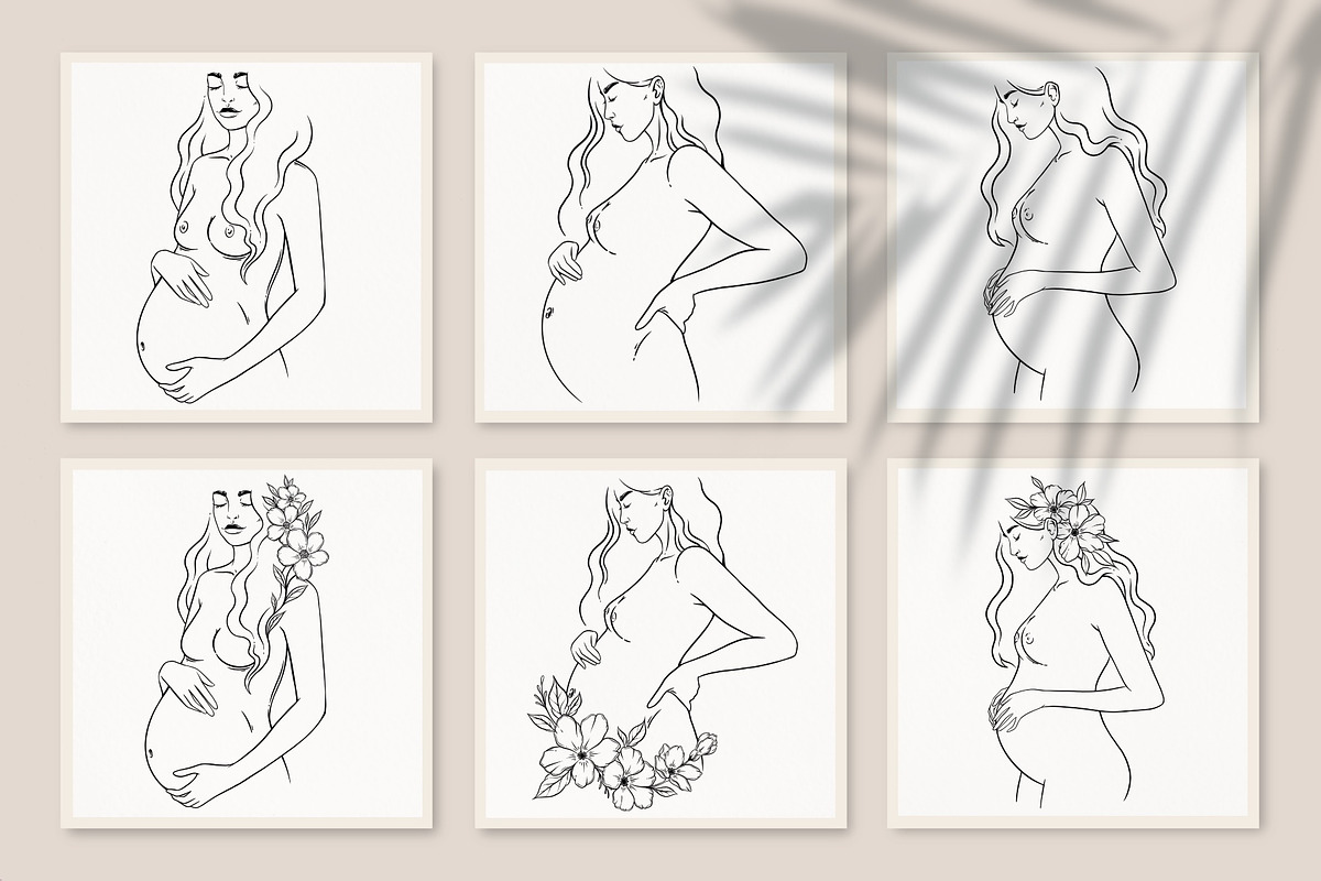 motherhood line art, an Illustration by heyXeni (Photo 6 of 9)