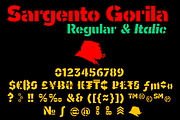 Sargento Gorila 2 fonts, a Sans Serif Font by deFharo (Thumbnail 6 of 7)