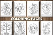 Adults Zodiac Coloring Book Pages, a Person Illustration by Design Station (Thumbnail 4 of 5)