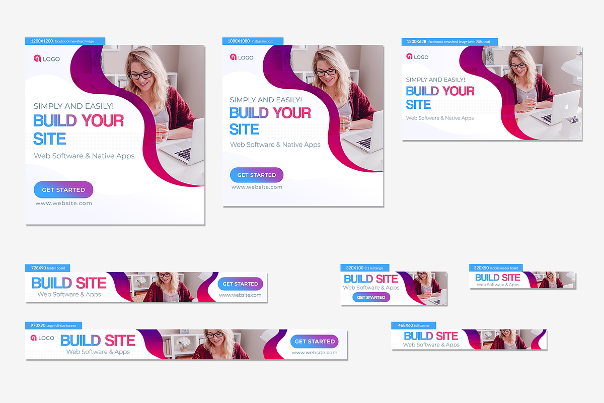 Multipurpose Banners, a Social Media Template by Kalash