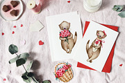 Love Otter, clipart, digital paper, an Animal Illustration by Artmanata (Thumbnail 9 of 17)