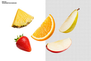 Fresh Fruit Slices 1 PNG