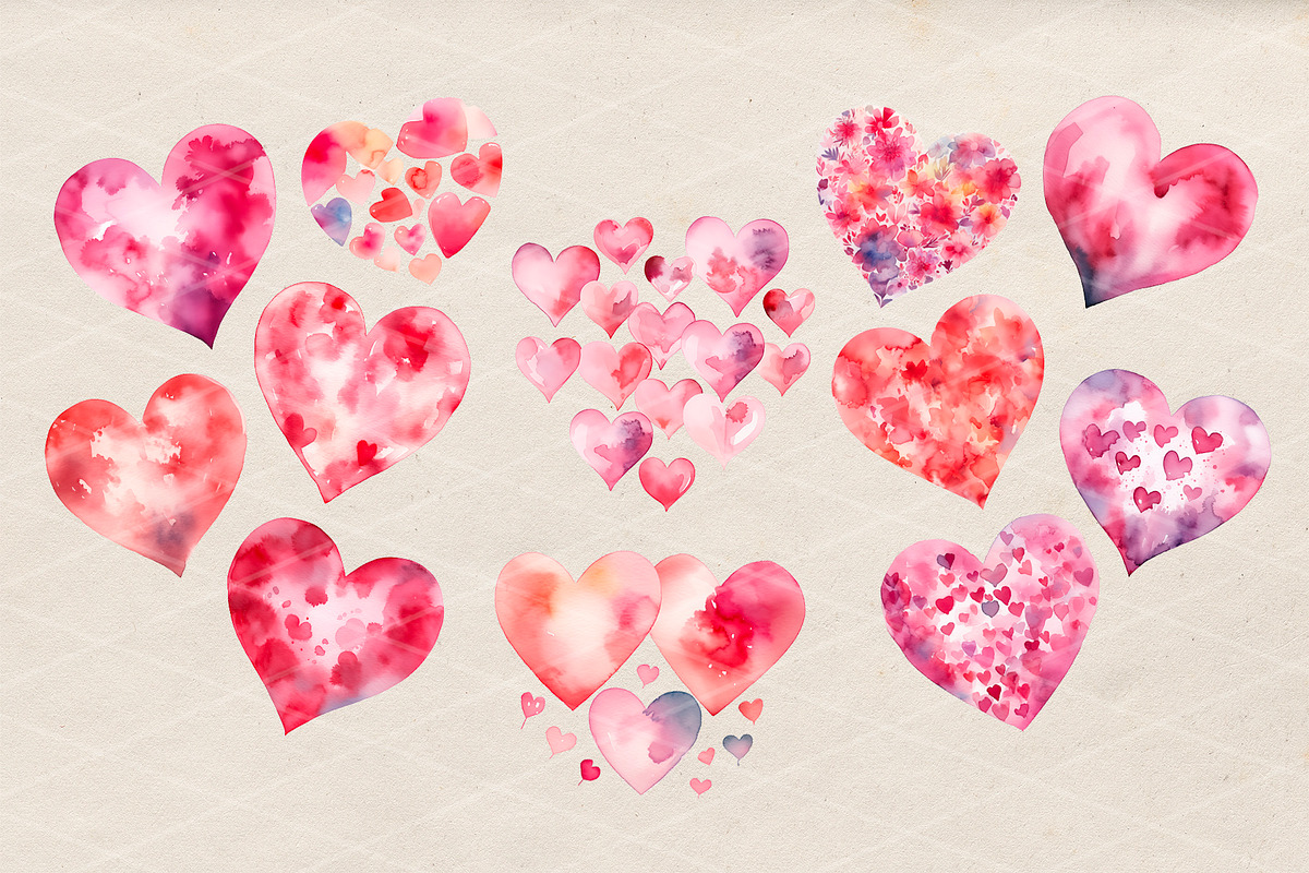 Valentine's day clipart and frames, an Illustration by VeronikaArt (Photo 3 of 7)