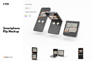 Smartphone Galaxy Z Flip Mockup V1, an Android Mockup by DSNA Mockup (Thumbnail 1 of 6)