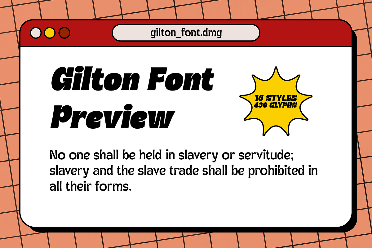 Gilton | Display Font Family, a Sans Serif Font by Jolicia Type (Photo 6 of 17)