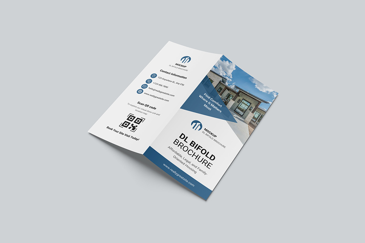 DL Bifold Brochure Mockup, an Advertising Mockup by swsi-studio (Photo 4 of 5)