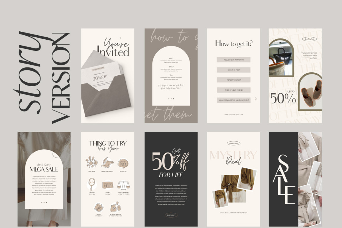 Instagram Shop Engagement | CANVA PS, a Social Media Template by Eviory (Photo 15 of 19)