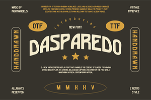 DASPAREDO - Vintage Display Font