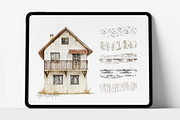 Procreate Watercolor Wood Texture, a Brush Add-On by HopeArtIllustration (Thumbnail 3 of 8)