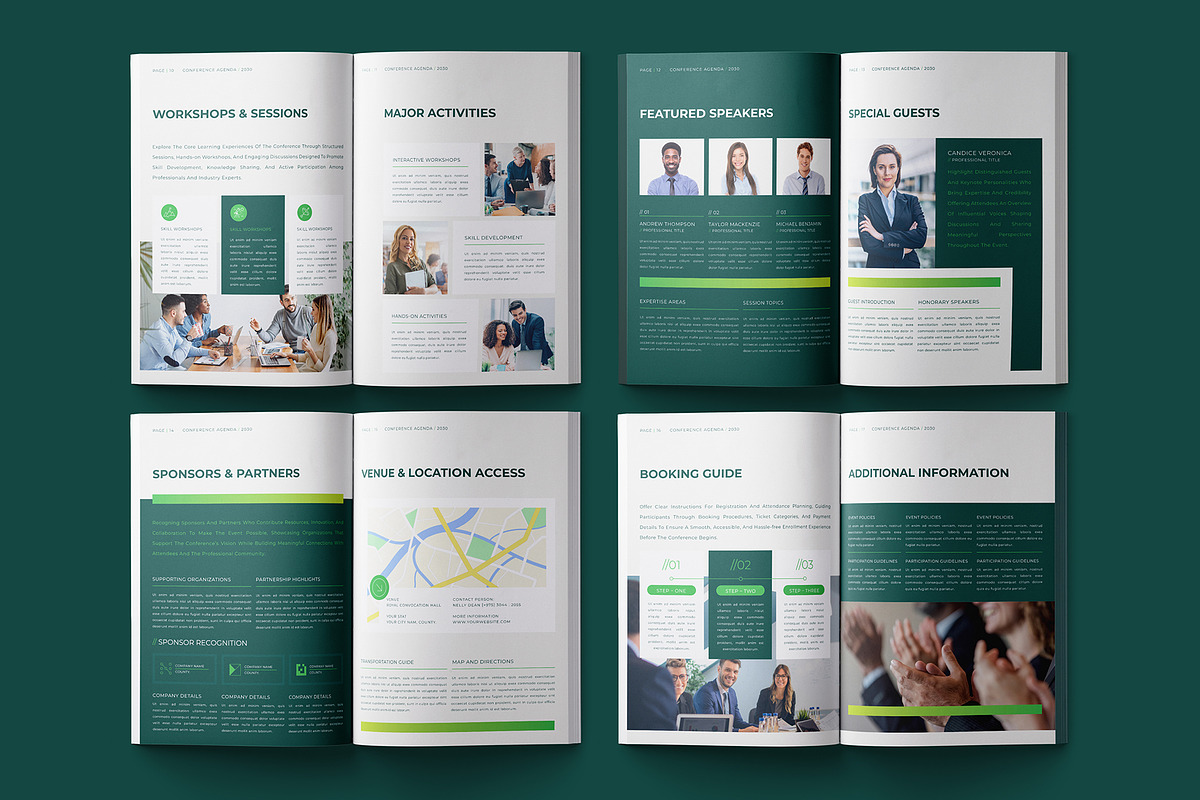 Conference Agenda Brochure Template, a Brochure Template by Designsoul14 (Photo 7 of 9)