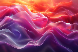 Abstract flowing gradient waves with vibrant neon colors creatin, a Wallpaper Photo by José Manuel Gelpi