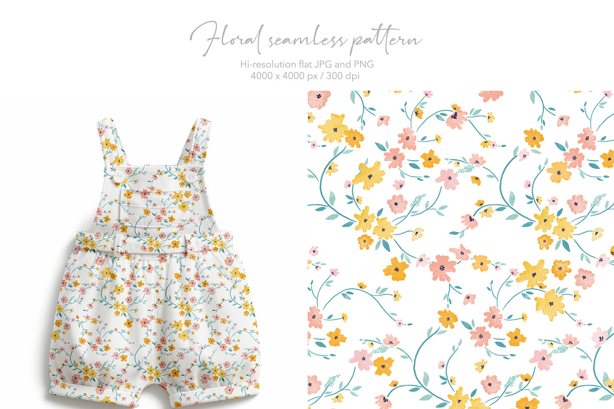 Kids summer ditsy flowers pattern., a Pattern Graphic by DigitalArsiart (Photo 1 of 6)