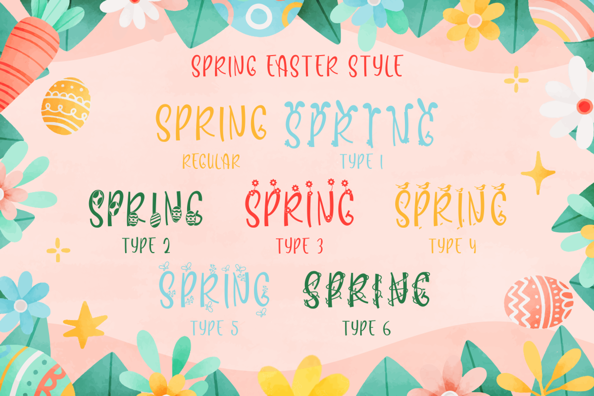 Spring Easter Spring Easter Font, a Font by PutraCetol Studio (Photo 9 of 11)