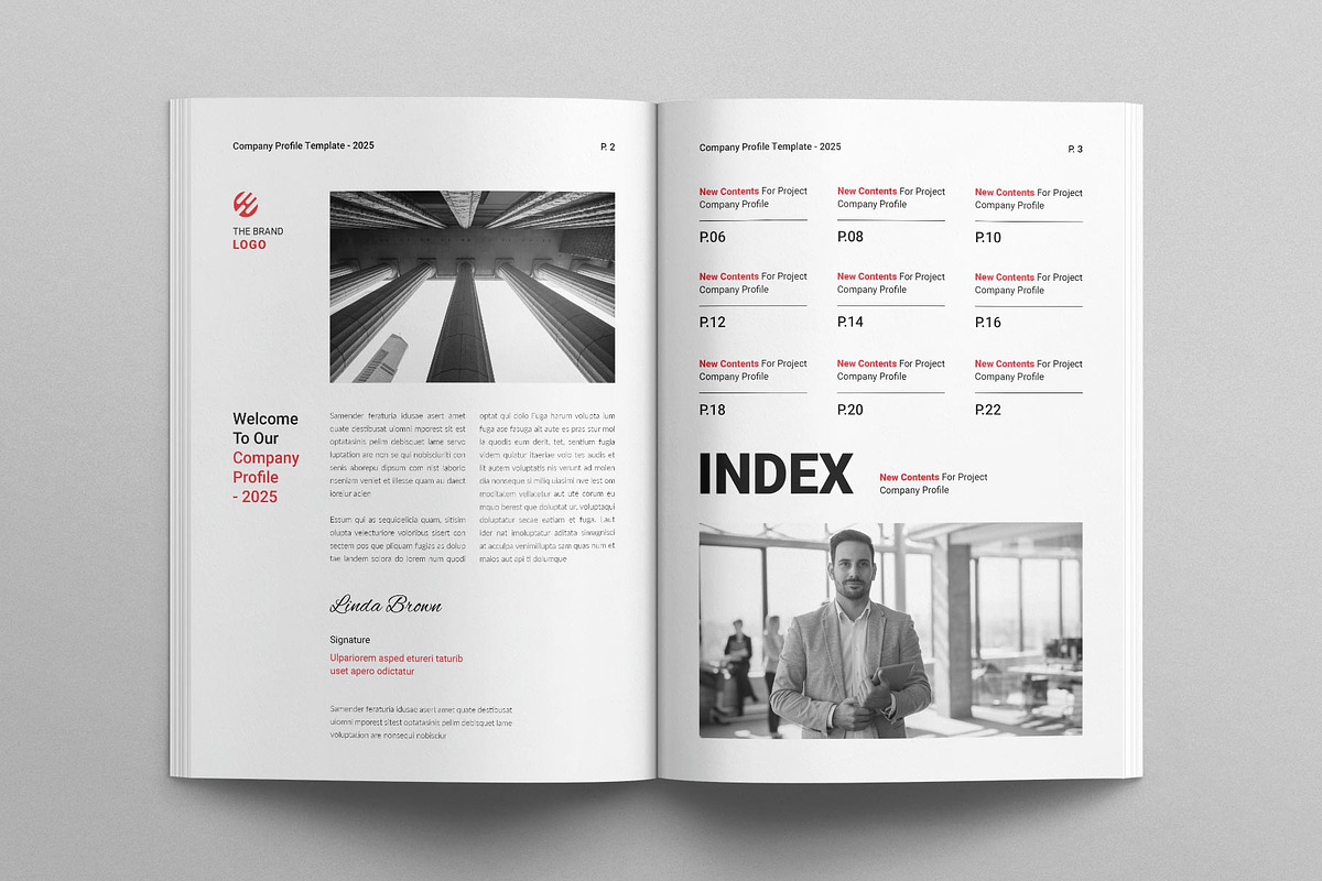 Company Profile Brochure Template, a Brochure Template by E-Type (Photo 2 of 13)