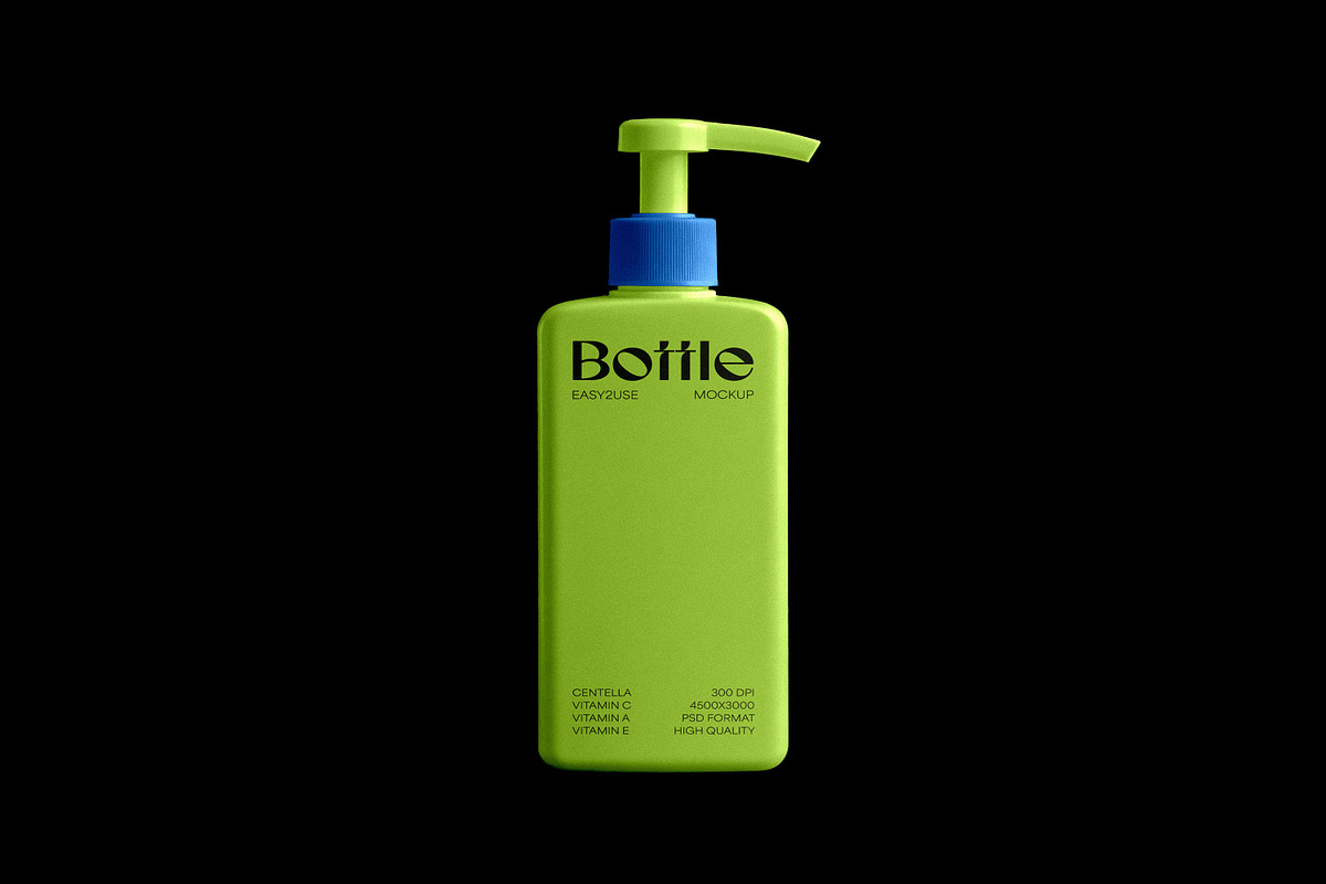 Dispenser Bottle Mockup, a Packaging Mockup by Design Squad (Photo 1 of 4)