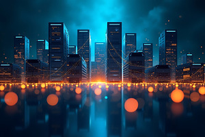 Futuristic data center server farm, an Industrial Photo by Artonix