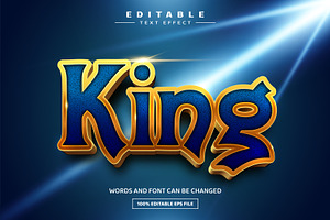 King 3D Editable Text Effect