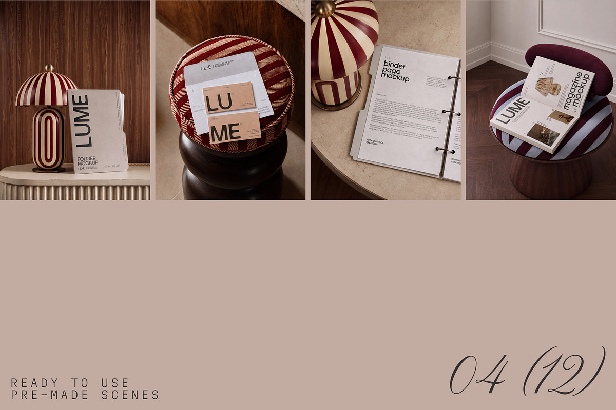 LUME - Stationery Mockups (12 PSD), a Books & Magazine Mockup by Creatoom (Photo 3 of 13)