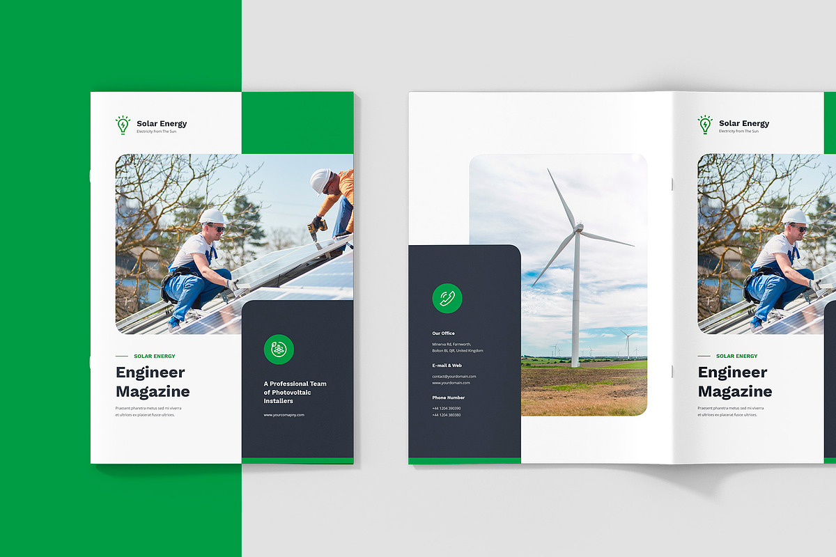 Solar Energy Magazine Canva Template, a Magazine Template by artbart (Photo 5 of 23)