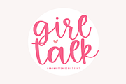 Girl Talk | Handwritten Script Font, a Script Font by KA Designs (Thumbnail 1 of 11)