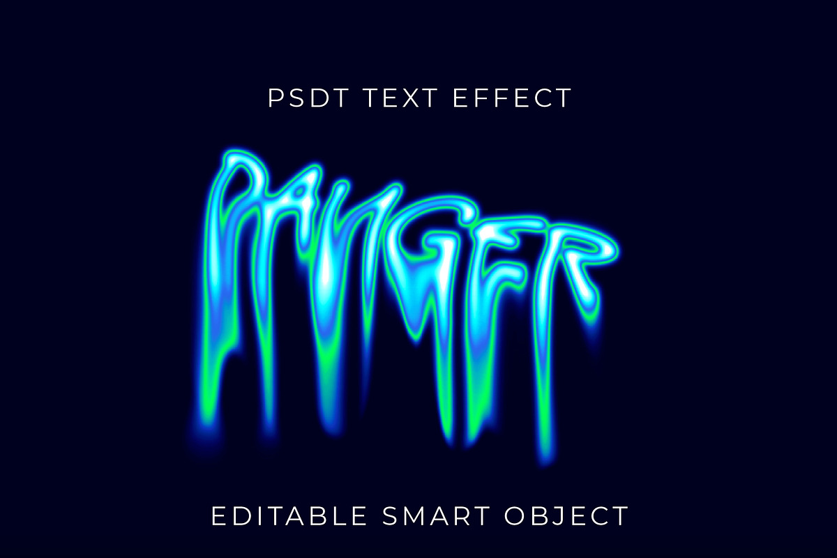 Liquid Neon Toxic Text Effect