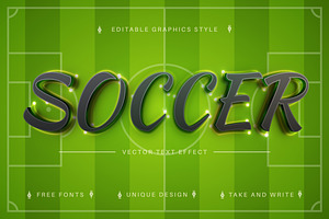 Soccer - Editable Text Effect