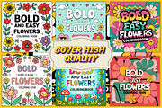 Bold and Easy Flowers Coloring Pages, a Decorative Illustration by Ink Gallery (Thumbnail 4 of 4)