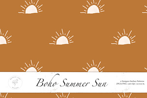 Boho Summer Sun Surface Pattern