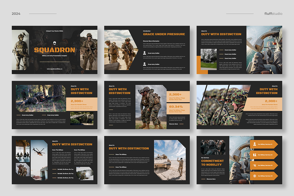 Military & Army Powerpoint Template, a Presentation Template by fluffstudio (Photo 2 of 4)