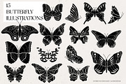 Butterfly Clipart Bundle, an Object Illustration by IllustratorAnnie (Thumbnail 3 of 6)