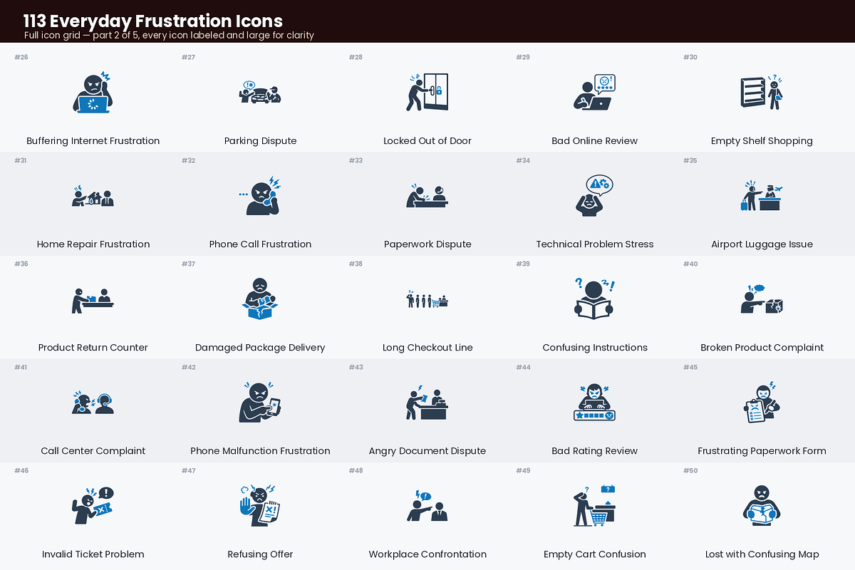 Everyday Frustration Icons, a Solid Icon by Symbolic Language (Photo 3 of 7)