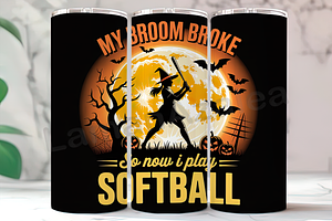 Spooky Softball Witch Tumbler, an Arts & Entertainment Photo by LamanAzalea