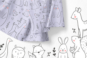 Forest Animals Set (EPS+PNG+PSD)