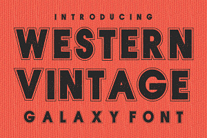 Western Vintage Font, a Font by Fourteen Letter