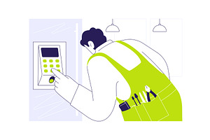 Smart access system installation, an Object Illustration by Visual Generation