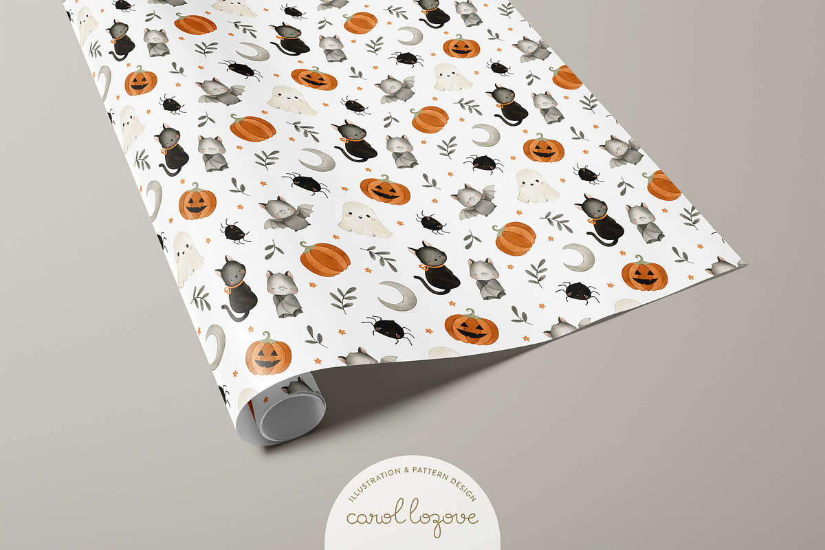 Watercolor Cute Halloween Set, a Decorative Illustration by Carol Lozove (Photo 24 of 26)