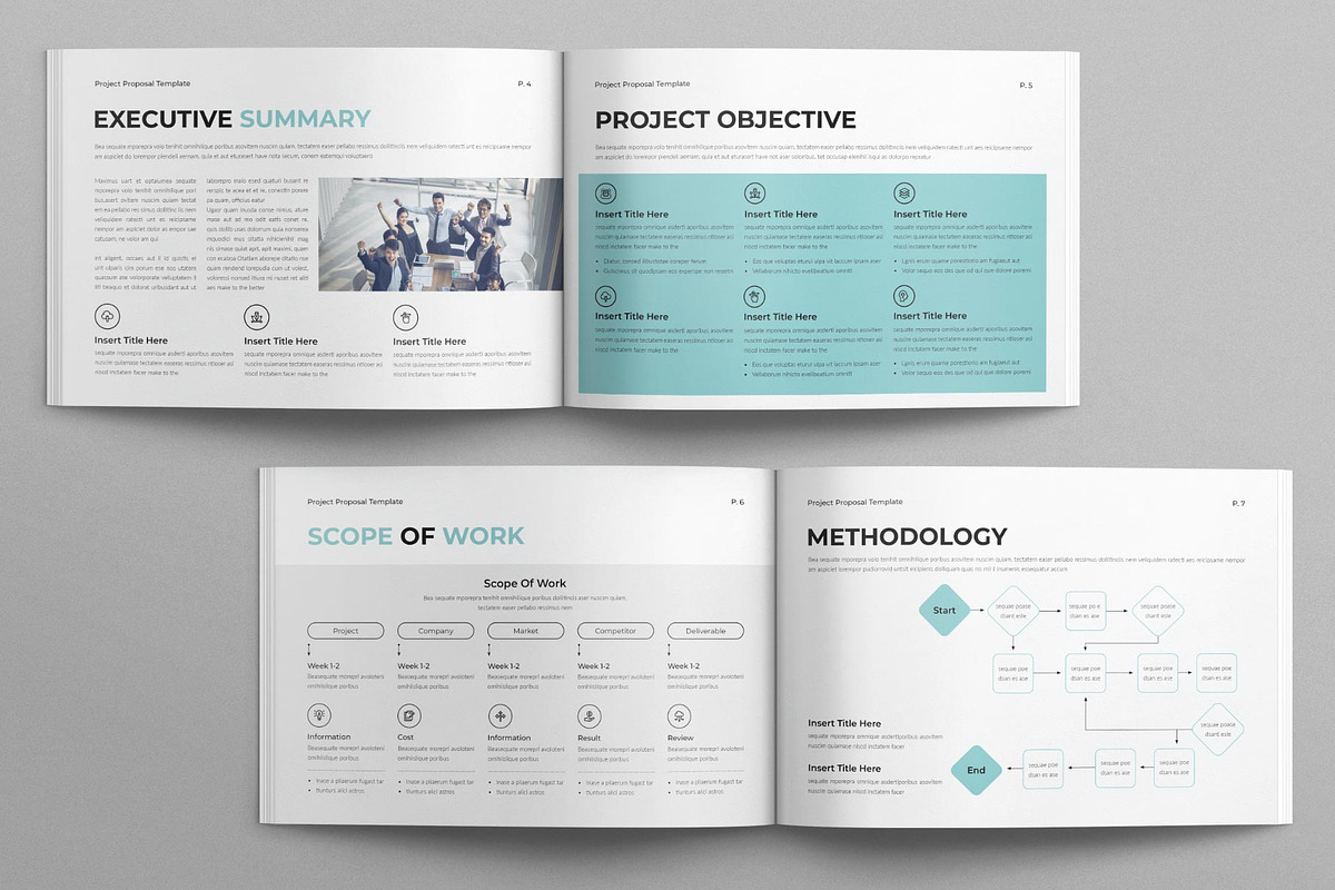 Project Proposal Template Landscape, a Brochure Template by MassiveCreator (Photo 3 of 7)