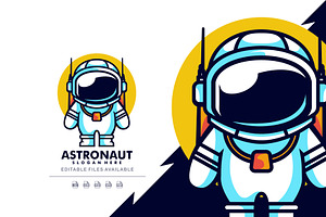 Astronaut Mascot Logo