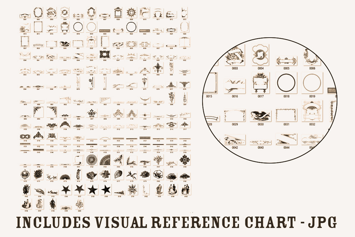 Antique Graphic Elements Brushes, a Brush Add-On by Blue Line Design (Photo 7 of 8)