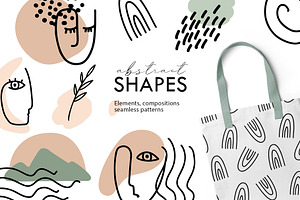 Organic abstract shapes illustration