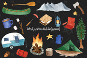 Watercolor Camping Graphics, an Illustration by Kileen Nicole Art (Thumbnail 4 of 5)