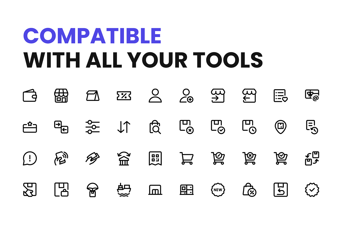 120 Modern E-commerce Shopping Icons, an Outline Icon by Icons Drop (Photo 3 of 6)