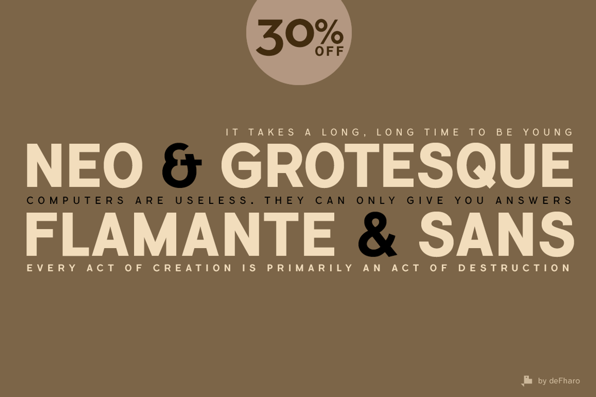 Flamante Sans -8 fonts- preview 6