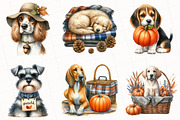 Watercolor Autumn Dog Clipart, an Illustration by OK Design (Thumbnail 4 of 5)