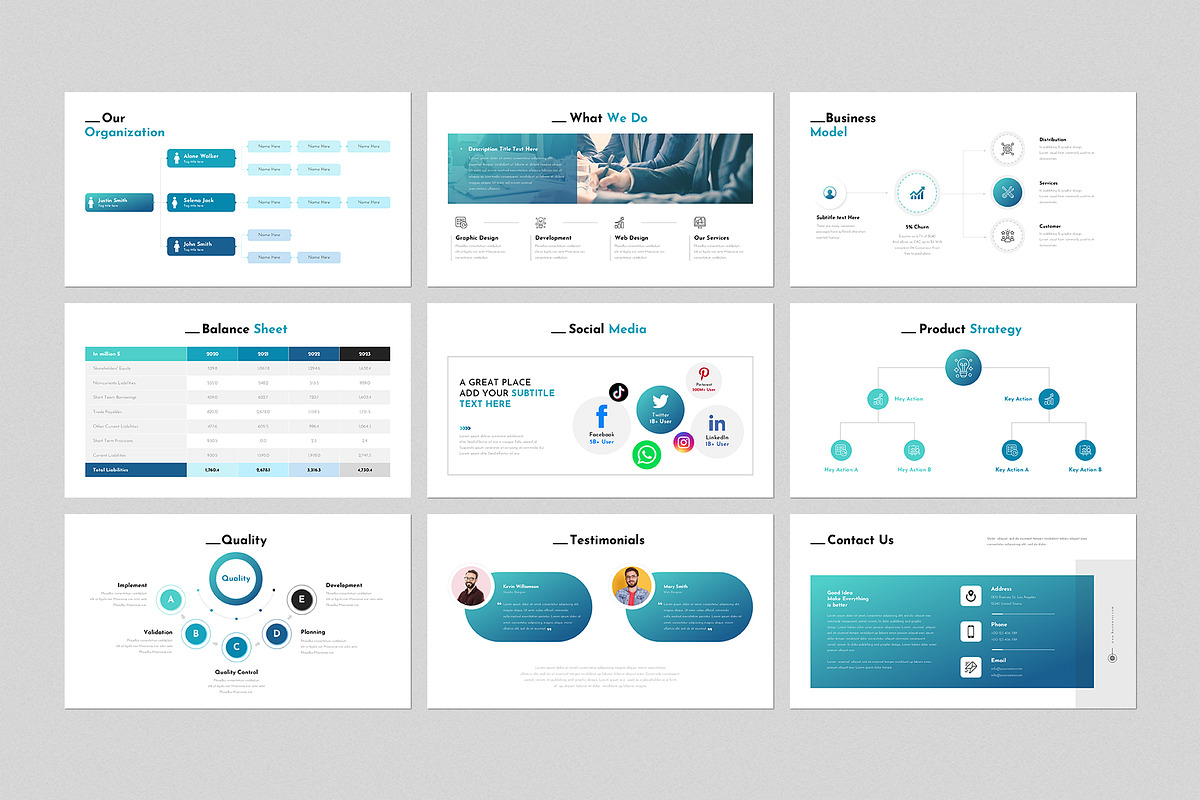 Annual Report Presentation Template, a Presentation Template by GenerousArt (Photo 4 of 5)