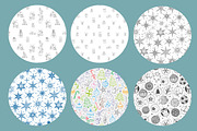 Winter holidays seamless patterns, a Pattern Graphic by Elina_Li (Thumbnail 6 of 6)
