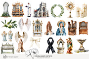 115 watercolour church clip art, an Object Illustration by Poppy Lane Studio (Thumbnail 10 of 11)