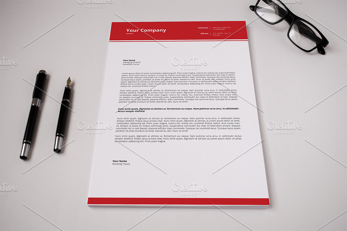 Business  Letterhead-V14, a Stationery Template by Template Shop (Photo 2 of 2)