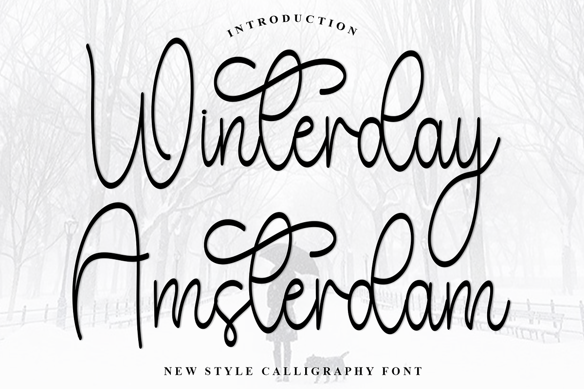 Winterday Amsterdam, a Handwritten Font by InermediaSTUDIO (Photo 1 of 8)