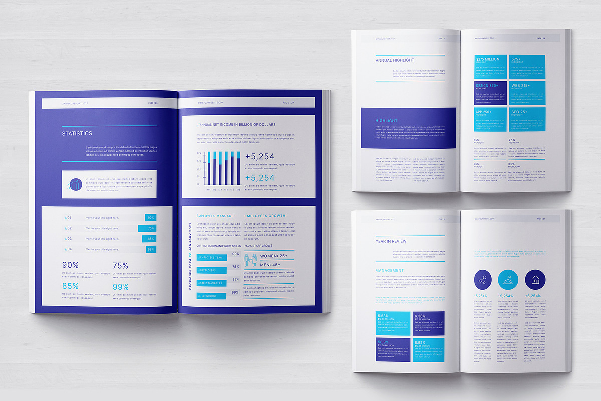 Annual Report Template, a Brochure Template by Designsoul14 (Photo 9 of 12)